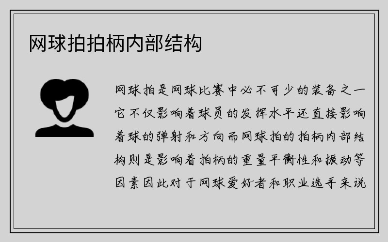 网球拍拍柄内部结构