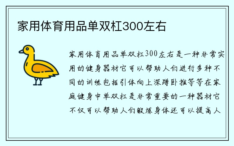 家用体育用品单双杠300左右